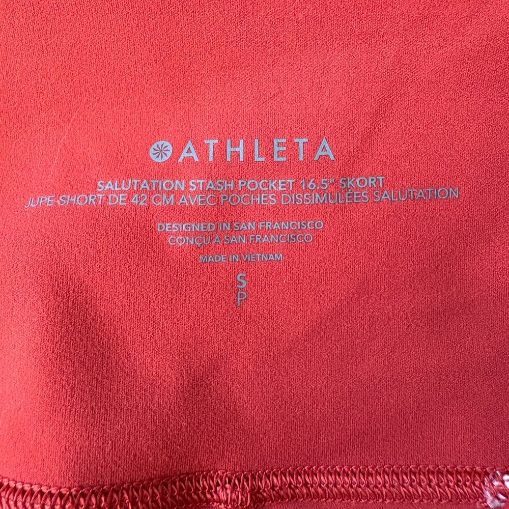 Athleta Women’s Salutation Stash Pocket 16.5 Inch Skort, Rust Color - Picture 6 of 6